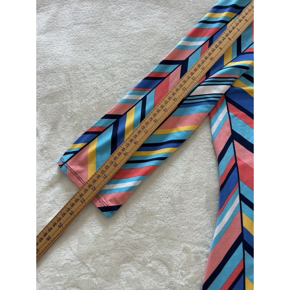 Ruby Rd Women’s 1X Tunic Blouse Colorful Chevron Print 3/4 Sleeve Asymmetrical - Picture 11 of 14